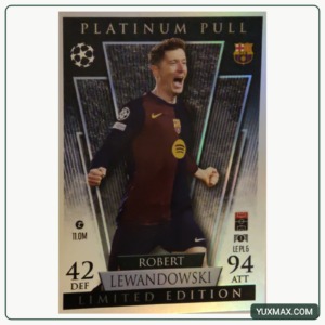 کارت Robert Lewandowski – Barcelona Platinum Pull Limited Edition | YM-0054